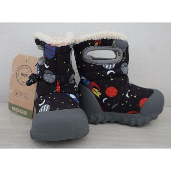 Bogs 72276I-009 Baby Boys Sz 4 Black Multi B-Moc Space Snow Boots - Picture 1 of 11